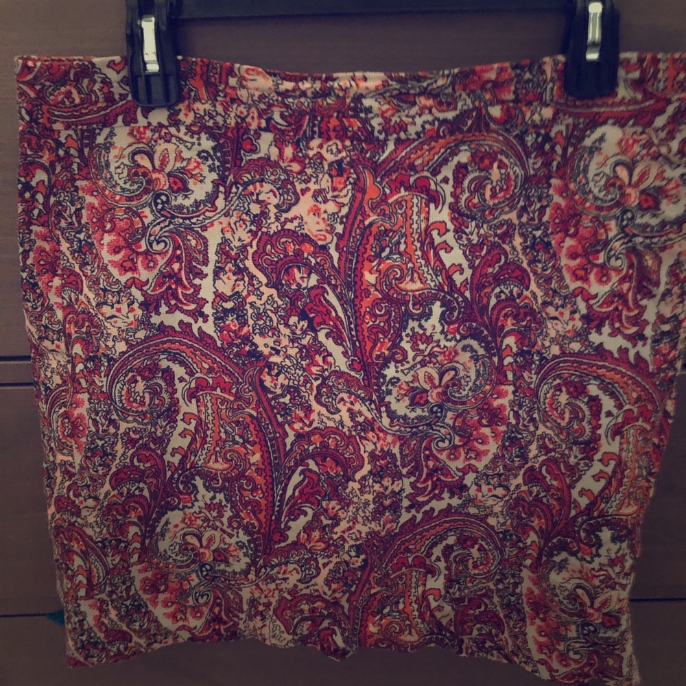 Loft paisley skirt